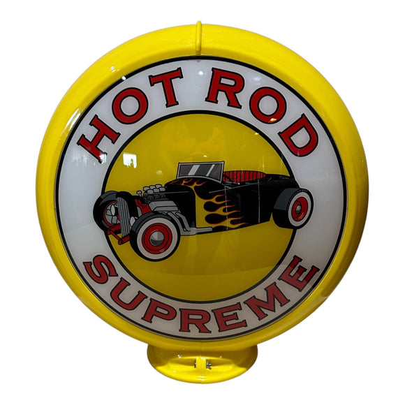 Hot Rod Supreme Reproduction Gas Pump Globe Glass Lenses Petroliana Gasoline New