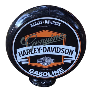 Harley-Davidson 1903 Gasoline Reproduction Poly Plastic Gas Pump Globe - Black frame