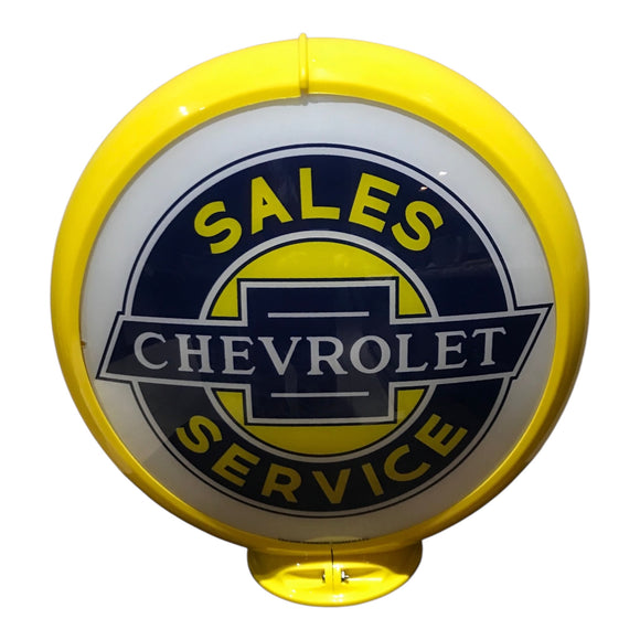 Chevrolet Reproduction Gas Pump Globe, Glass Lenses, Truck Car New