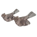 Clear Pink Art Glass Bird Set of 2 Mosser USA  3” Gift New Mother Teacher Sister Daughter