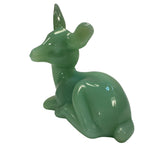 Mosser Fawn Art Glass Deer Jade Jadeite Woodland Christmas Forest  3.75” New