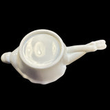 Mosser Art Deco Style Woman White Milk Glass Soap Dish Jewelry Caddie Spoon Rest