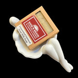 Mosser Art Deco Style Woman White Milk Glass Soap Dish Jewelry Caddie Spoon Rest