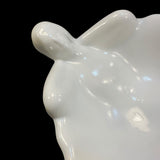 Mosser Art Deco Style Woman White Milk Glass Soap Dish Jewelry Caddie Spoon Rest
