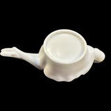 Mosser Art Deco Style Woman White Milk Glass Soap Dish Jewelry Caddie Spoon Rest