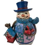 Jim Shore Snowman Broom Top Hat Christmas Ornament New