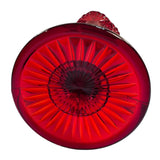 Mosser Ruby Red Glass Diamond Cut Vase Partial Glow New USA