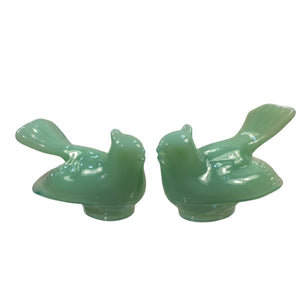 Jade Jadeite Green Art Glass Bird Mosser USA  3” Gift New