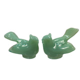Jade Jadeite Green Art Glass Bird Mosser USA  3” Gift New