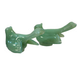 Mosser Birds Art Glass Jade Jadeite Green USA 3” Gift Set New