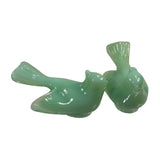 Mosser Birds Art Glass Jade Jadeite Green USA 3” Gift Set New