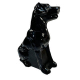 Mosser Labrador Art Glass Black Lab Dog Figurine Paperweight USA New Hunt Pet