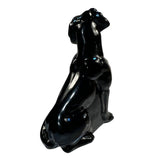 Mosser Labrador Art Glass Black Lab Dog Figurine Paperweight USA New Hunt Pet