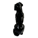 Mosser Labrador Art Glass Black Lab Dog Figurine Paperweight USA New Hunt Pet