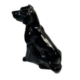 Mosser Labrador Art Glass Black Lab Dog Figurine Paperweight USA New Hunt Pet