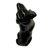 Mosser Labrador Art Glass Black Lab Dog Figurine Paperweight USA New Hunt Pet