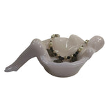 Mosser Art Deco Style Woman Pink Crown Tuscan Soap Dish Jewelry Caddie Spoon Rest New