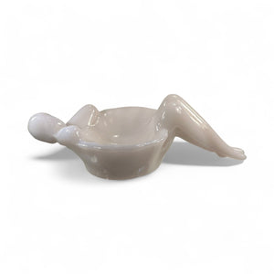 Mosser Art Deco Style Woman Pink Crown Tuscan Soap Dish Jewelry Caddie Spoon Rest New