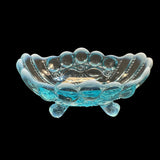 Mosser Eye Winker Blue Opalescent Jam Candy Nut Jewelry Caddie Dish New