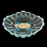 Mosser Eye Winker Blue Opalescent Jam Candy Nut Jewelry Caddie Dish New