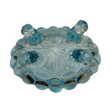 Mosser Eye Winker Blue Opalescent Jam Candy Nut Jewelry Caddie Dish New