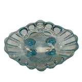 Mosser Eye Winker Blue Opalescent Jam Candy Nut Jewelry Caddie Dish New