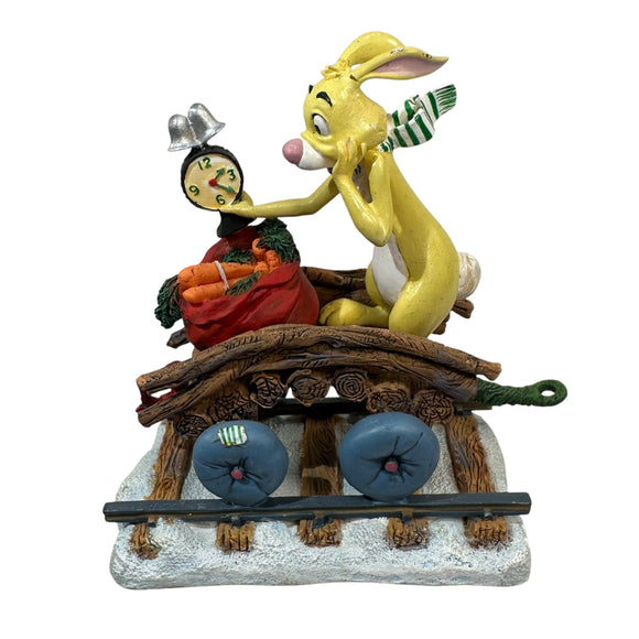 Eeyore Holiday Train Rabbit Pooh Disney Danbury Mint Christmas Vintage 3.5”