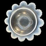 Mosser Seashell Pattern Round Butter Cheese Dish With Dome Lid Crystal Opalescent New USA