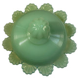 Mosser Jadeite Green Round Candy Dish 3 Footed With Dome Lid New USA
