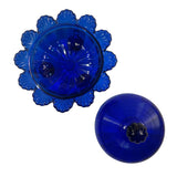 Mosser Cobalt Blue Round Candy Dish 3 Footed With Dome Lid New USA