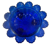 Mosser Cobalt Blue Round Candy Dish 3 Footed With Dome Lid New USA