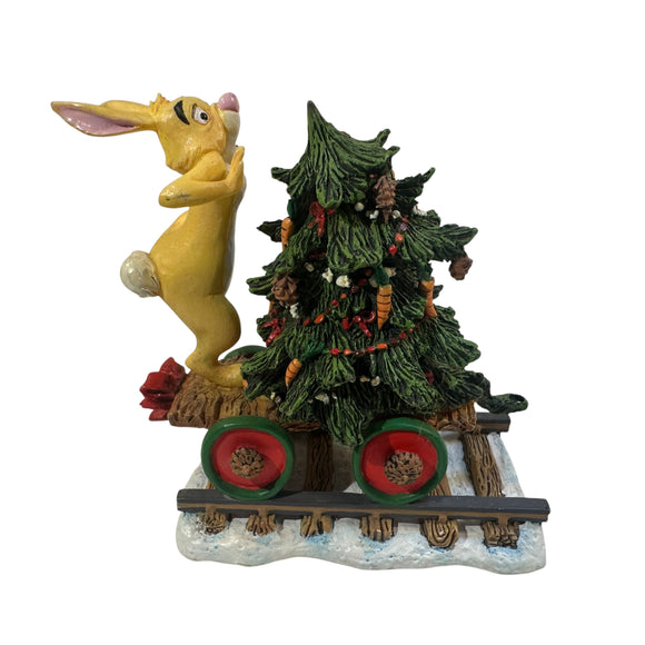 Disney Holiday Train Car Rabbit Winnie The Pooh Danbury Mint Christmas 3.5” Vintage