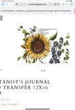 Iron Orchid Designs IOD Botanists Journal, Rub On Transfer Pad, 4 Pages, 16” x 12”
