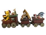 Classic Holiday Winnie The Pooh Train Set Tigger Eeyore Piglet Disney Christmas Vintage