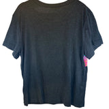 Caboose Kids Neon Lightning Bolt Black Graphic Tee With Leopard Print 6T New