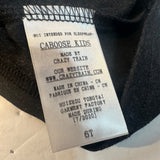 Caboose Kids Neon Lightning Bolt Black Graphic Tee With Leopard Print 6T New