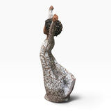Willow Tree “Courageous Joy” Handcrafted Figurine Of Woman With Raised Arms Intricate White Patterns On Brown Finish Cultural Art Decor New