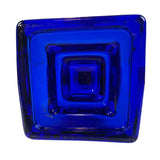 Mosser Cobalt Blue Glass Cross Figurine On Tiered Base 4.5" Religious Decor Christian Easter New USA