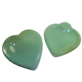 Mosser Large Jadeite Green Strawberry Heart Trinket Box New USA