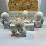 Vintage Precious Moments We Gather Together To Ask The Lords Blessing 6 Piece Figurine Set Thanksgiving
