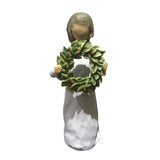Willow Tree "Magnolia" Figurine Holding Green Wreath Hand-Painted Resin 5.5" New Texas