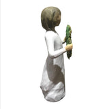 Willow Tree "Magnolia" Figurine Holding Green Wreath Hand-Painted Resin 5.5" New Texas