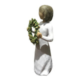 Willow Tree "Magnolia" Figurine Holding Green Wreath Hand-Painted Resin 5.5" New Texas