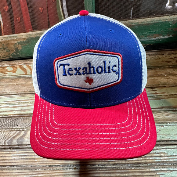 Texaholic®️ Red, White and Blue Patch Cap