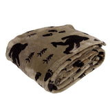 LazyOne Bigfoot Cloud Fleece Throw Blanket Sasquatch Soft 50" x 70" Green