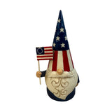 Jim Shore Patriotic Gnome Figurine Betsy Ross Flag Stars & Stripes Hat Americana Decor
