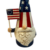 Jim Shore Patriotic Gnome Figurine Betsy Ross Flag Stars & Stripes Hat Americana Decor