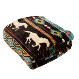 LazyOne Horse Cloud Fleece Throw Blanket Western Pony Soft Fair Isle 50" x 70"