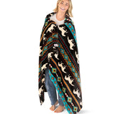 LazyOne Horse Cloud Fleece Throw Blanket Western Pony Soft Fair Isle 50" x 70"