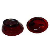 Roses Closet Mini Ruby Red Glass Hen On Nest Salt Cellar GLOWS Decorative Collectible New